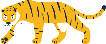 tiger walking PNG, SVG