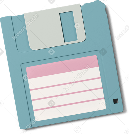 3D diskette PNG, SVG