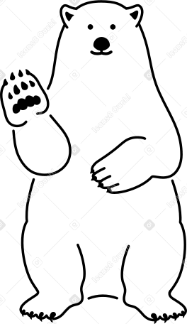 ours blanc PNG, SVG