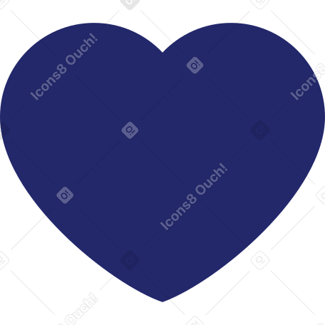 Сердце темно-синее в PNG, SVG