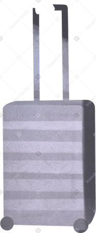 gray suitcase Illustration in PNG, SVG