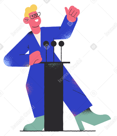 Speaker Illustration in PNG, SVG