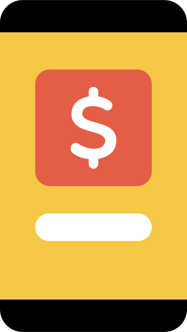 phone with dollar icon PNG, SVG