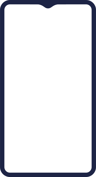 Smartphone with blue screen PNG, SVG