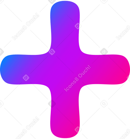 Blue plus Illustration in PNG, SVG