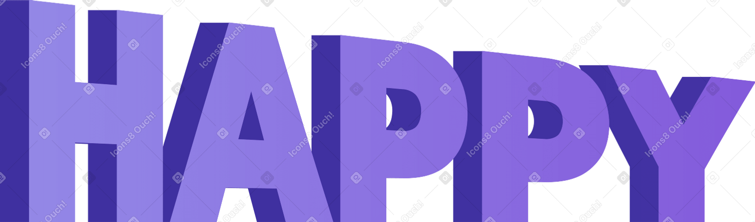 lettering happy text PNG, SVG