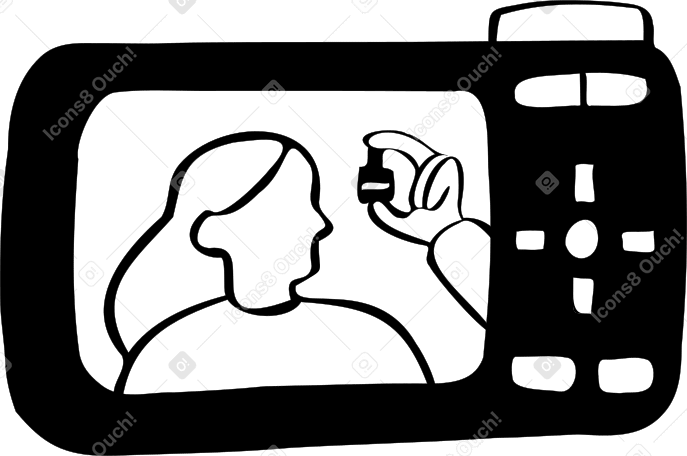 camera filming a video with a woman в PNG, SVG