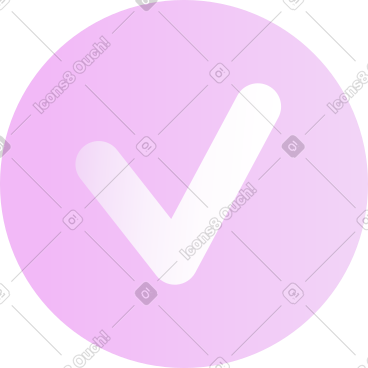 带有白色复选标记的粉色圆圈 PNG, SVG