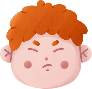 disgruntled ginger boy PNG, SVG