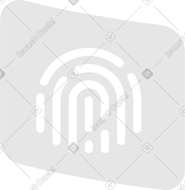 Curved icon fingerprint PNG, SVG