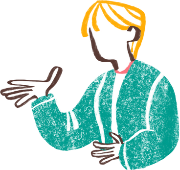 body of a person with short blond hair PNG, SVG