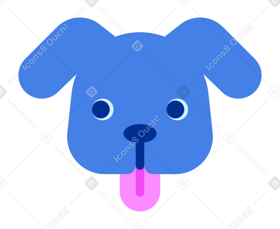Illustration sticker cute dog aux formats PNG, SVG