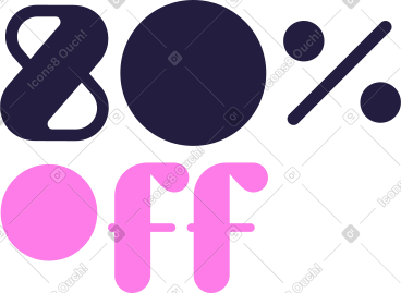 百分之八十 PNG, SVG