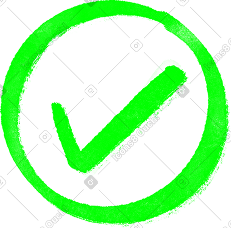 green check mark in a circle PNG, SVG