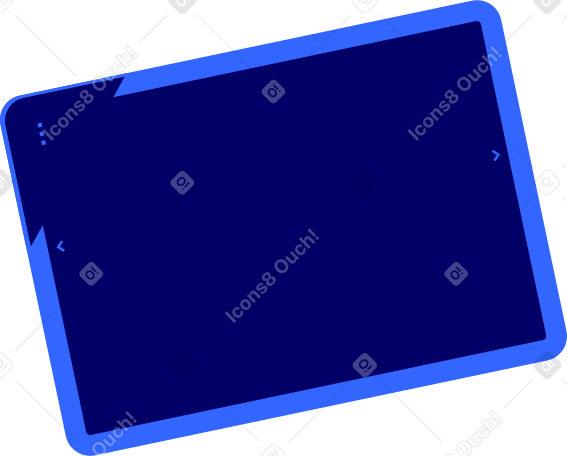 graphic tablet with dark blue screen Illustration in PNG, SVG