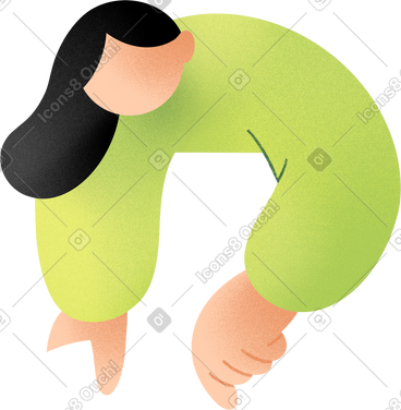 穿绿色运动衫的年轻女子 PNG, SVG