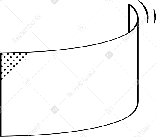 blank sheet of paper with a shadow on the edge Illustration in PNG, SVG