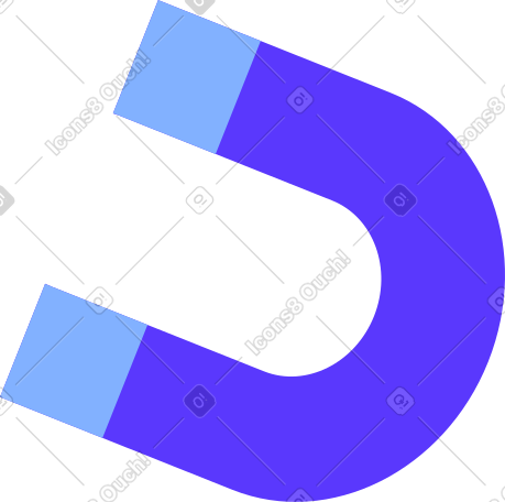 blue big magnet PNG, SVG