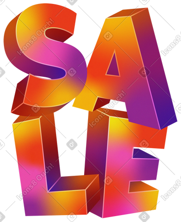 Text sale gradient PNG, SVG