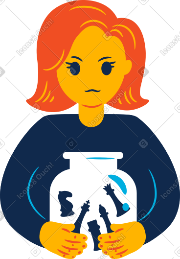 Woman playing chess PNG, SVG