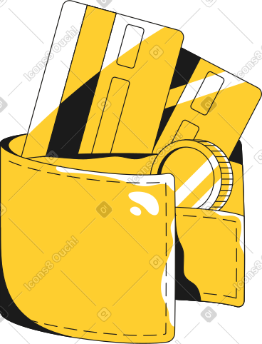 Wallet with payment card and money PNG, SVG