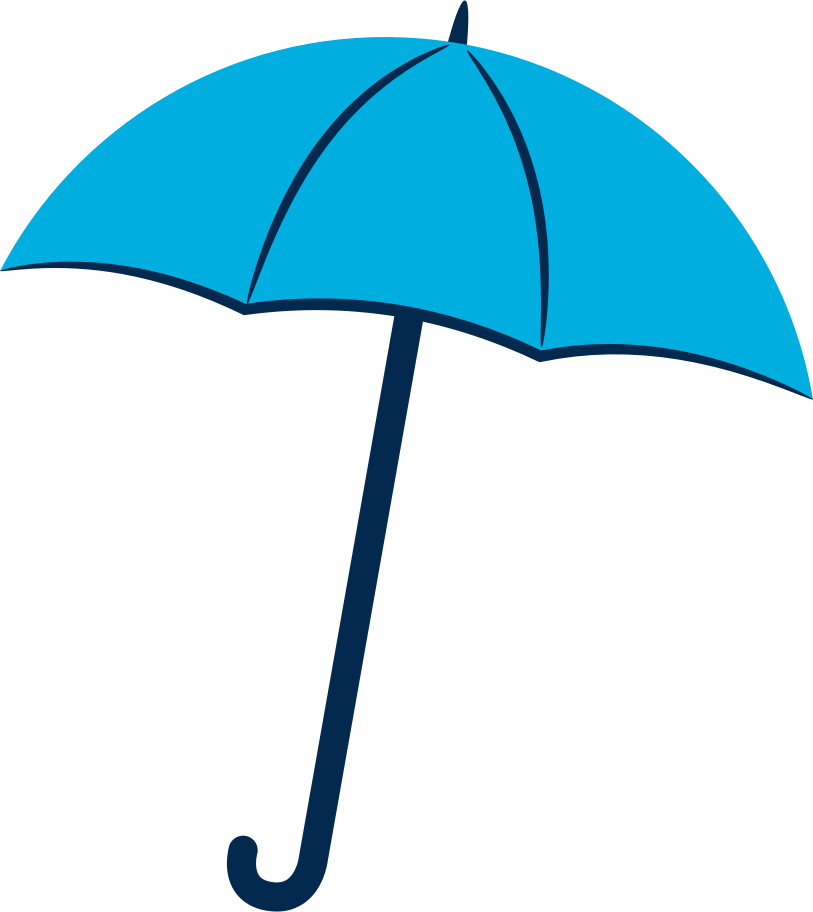 blue umbrella Illustration in PNG, SVG
