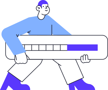 man with progress bar PNG, SVG