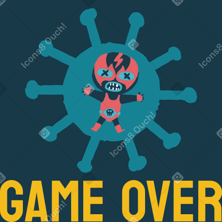 Game over Illustration in PNG, SVG