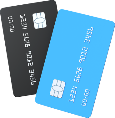 black and blue credit card PNG, SVG