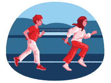 Relay race running PNG, SVG