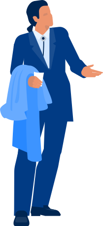 man in suit Illustration in PNG, SVG