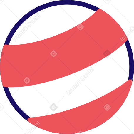 striped ball PNG, SVG
