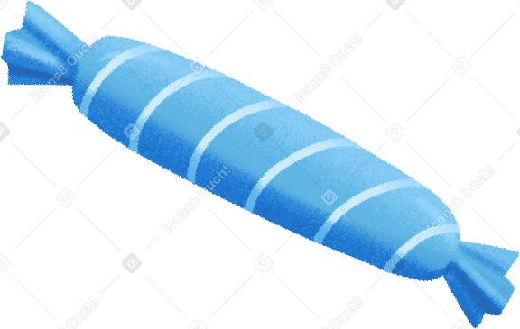 blue striped long candy PNG, SVG