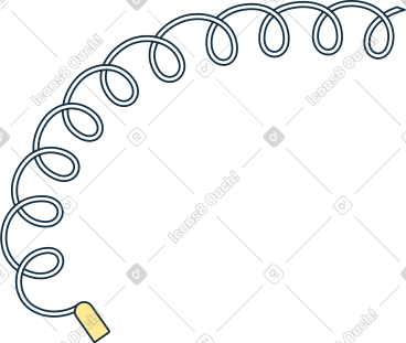 Twisted telephone cord PNG, SVG