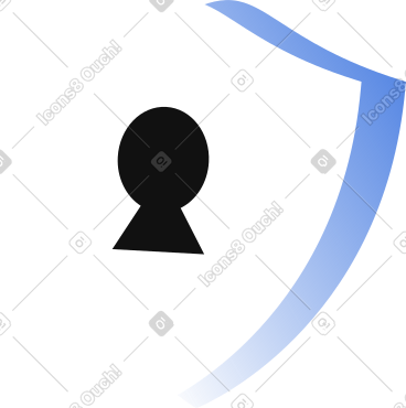 Keyhole shield PNG, SVG