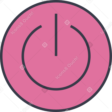 shut down button Illustration in PNG, SVG