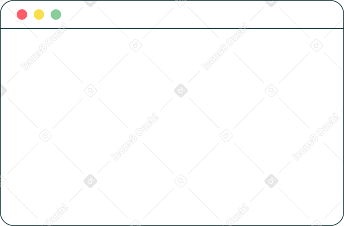 Белое окно браузера в PNG, SVG