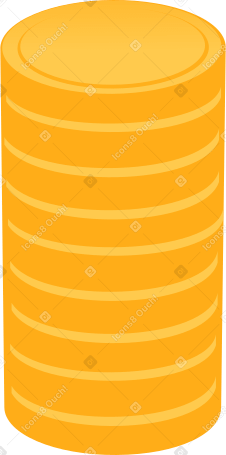 latge stack of gold coins Illustration in PNG, SVG