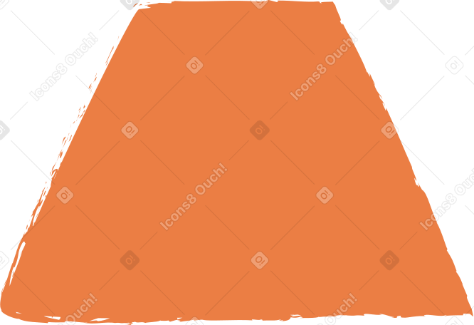 orange trapezoid Illustration in PNG, SVG