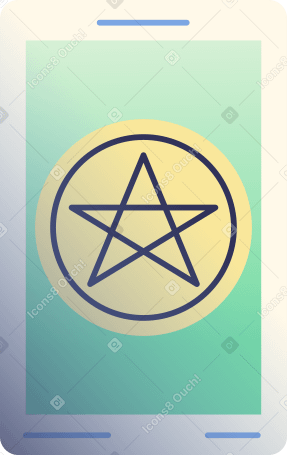 tarot card with star Illustration in PNG, SVG