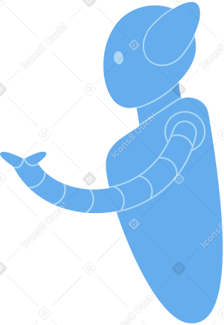 Intelligenter blauer roboter Grafik als PNG, SVG