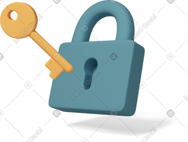 Lock with key PNG, SVG