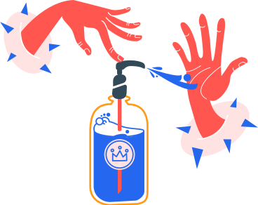 washing hands with an antiseptic without bubbles PNG, SVG