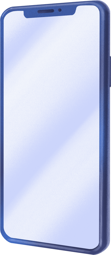 Blue iphone in perspective PNG, SVG