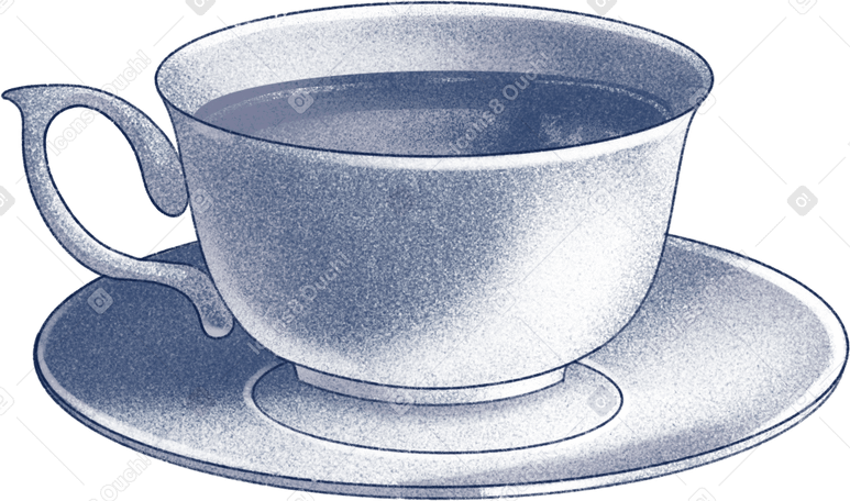 cup with saucer Illustration in PNG, SVG