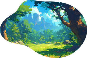 Forest and mountain background PNG, SVG