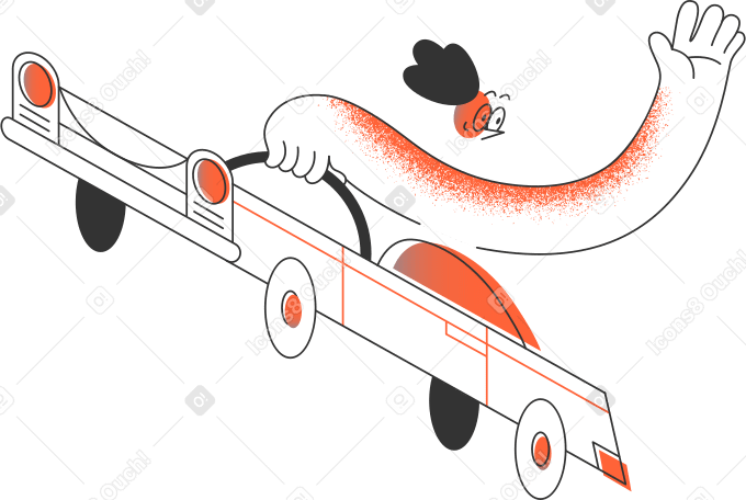 man in a car Illustration in PNG, SVG