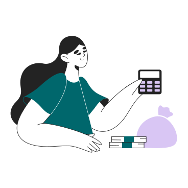 Girl counting money PNG, SVG