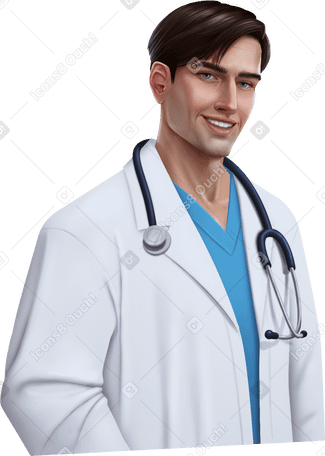 smiling doctor PNG, SVG