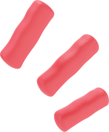 Three thick short red rays PNG, SVG